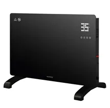 Radiador convector de cristal inteligente Zanthus Máx. 1500W Negro