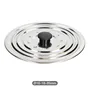 Tapa universal acero inox para ollas y sartenes Ø16 - 18 - 20 cm
