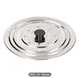 Tapa universal acero inox para ollas y sartenes Ø22 - 24 - 26 cm