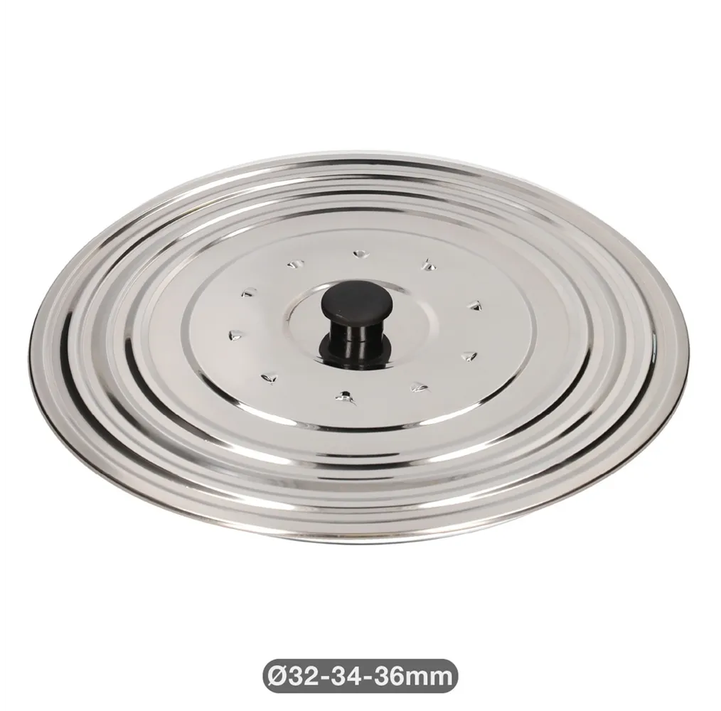 Tapa universal acero inox para ollas y sartenes Ø32 - 34 - 36 cm