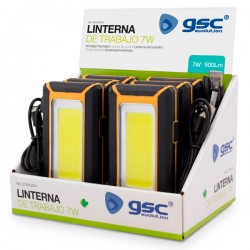 Caja de 6u de Linternas de trabajo de 7W con batería y carga por USB