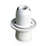 Portalámparas termoplástico semiroscado E14 Blanco