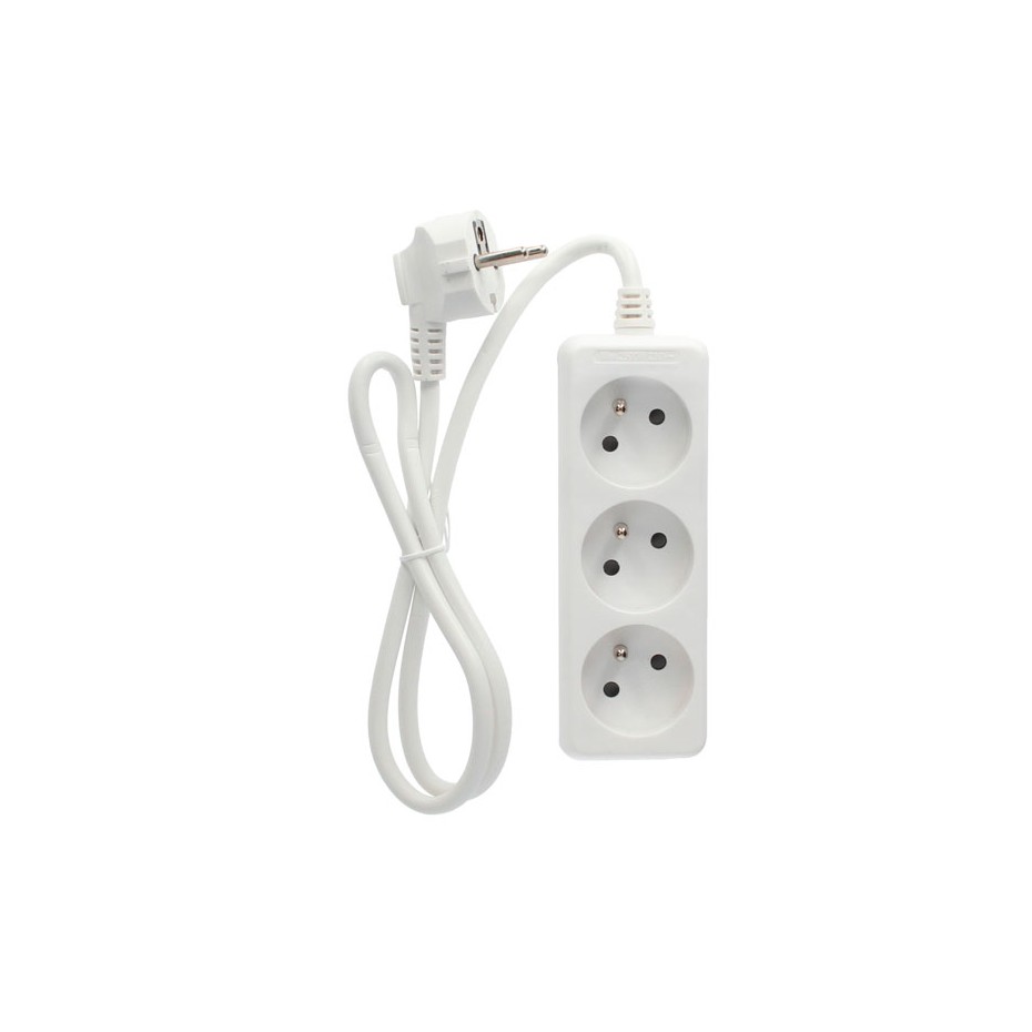 Multiprise 3P (3x1.0mm) 1M Blanche