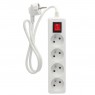 Multiprise 4P + Int (3x1.0mm) 1M Blanche