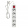 Multiprise 5P + Int (3x1.0mm) 1M Blanche