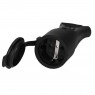 Base aerea con tapa y tirador impermeable IP44 de goma 4.8mm Negro
