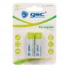 Pila recargable GSC HR6 (AA) 1,2V 2300mAh Blister 2uds