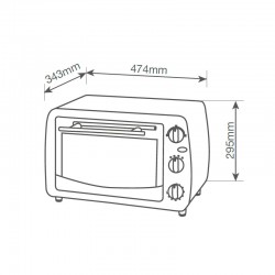 Horno eléctrico de 23 litros 1500W Kuhati