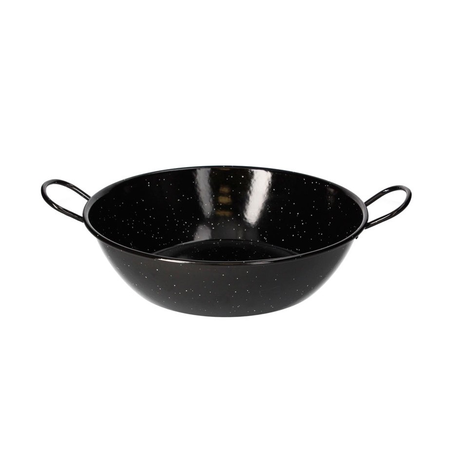 Paellera honda esmaltada con asas de Ø320mm