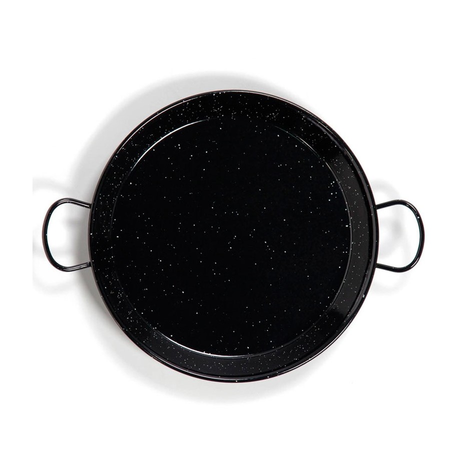 Paellera de acero esmaltado con asas de Ø600mm para hasta 16-20 raciones