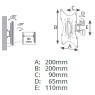 Soporte para televisión 23 - 42 pulgadas basculante