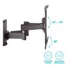 Soporte PRO de TV con doble brazo de 37" - 80" para pantallas curvas y planas