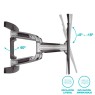 Soporte PRO de aluminio para TV curvas y planas con doble brazo de 37" - 80"