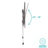 Soporte para televisión fijo con sistema antirrobo 43 - 90 pulgadas inclinable