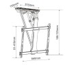 Soporte motorizado de techo para televisión de 32 - 70 pulgadas con mando a distancia