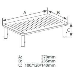 Soporte metálico elevador para monitor