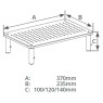 Soporte metálico elevador para monitor