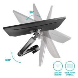 Soporte de TV / Monitor con brazo articulado 13 - 27 pulgadas con amortiguador de gas