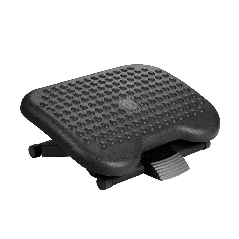 Reposapiés de oficina ergonómico con plataforma ajustable en ángulo y altura