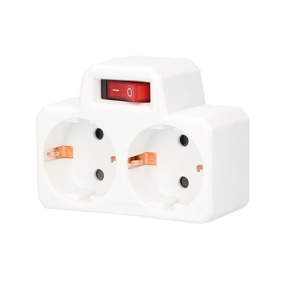 Ladrón doble con interruptor