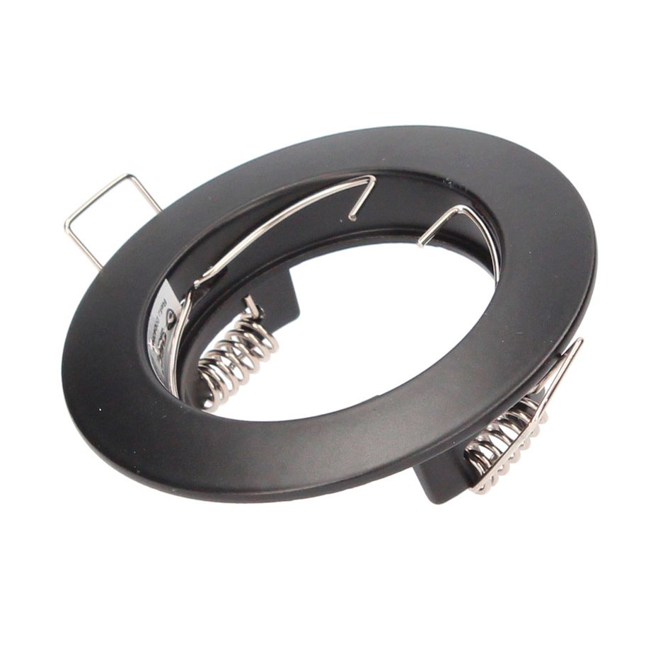 Aro empotrable fijo Fana Ø77mm Negro mate