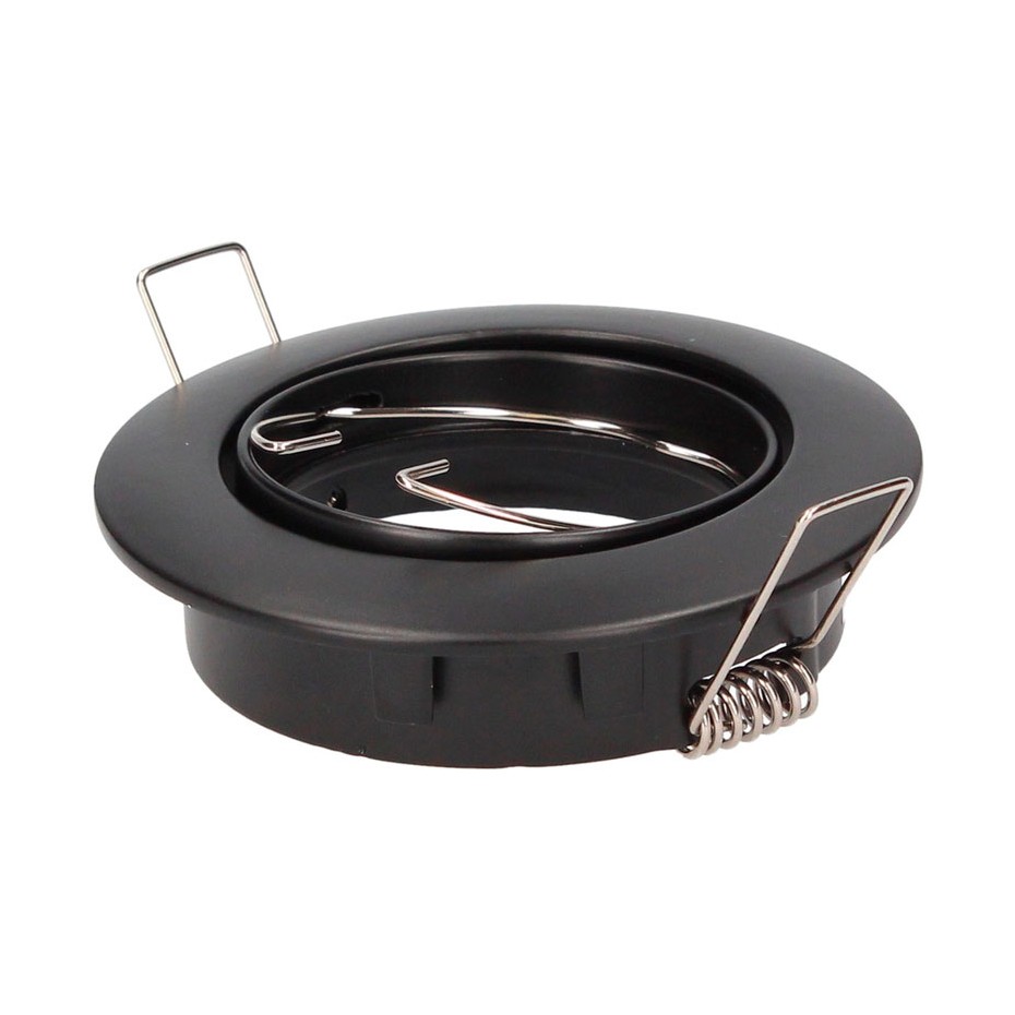 Aro empotrable basculante Mebrat Ø84mm Negro mate