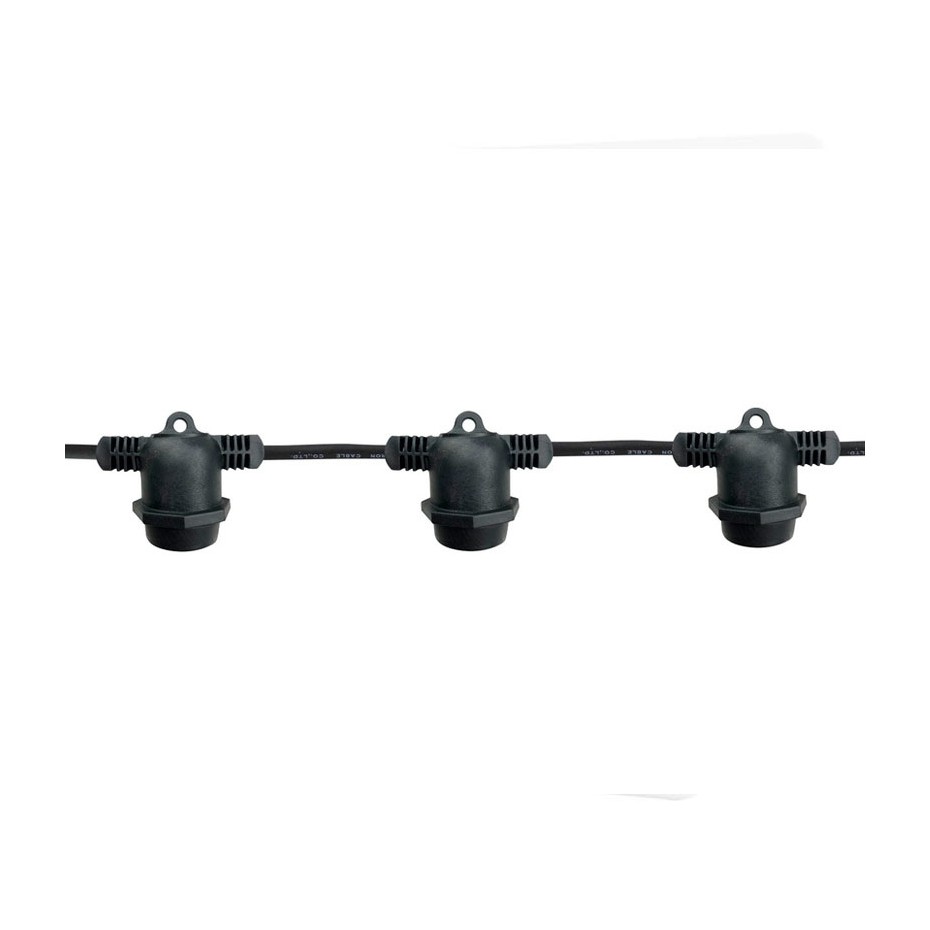 Kit guirnalda decorativa de 7 metros con 5 portalámparas E27 IP65