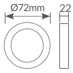 Luz de armario LED redonda con sensor de movimiento 0,5W 6000K