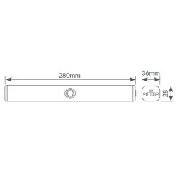 Luz de armario LED 4W 6000K regulable con batería recargable