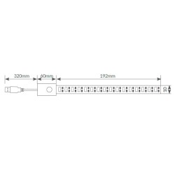 Kit 2 metros Tira de LED inteligente por bluetooth 5W/M RGB IP44