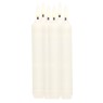 Pack 6 velas decorativas LED tipo candelabro de 160mm con efecto llama