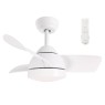 Ventilador de techo con luz led CCT pequeño y muy silencioso con mando a distancia