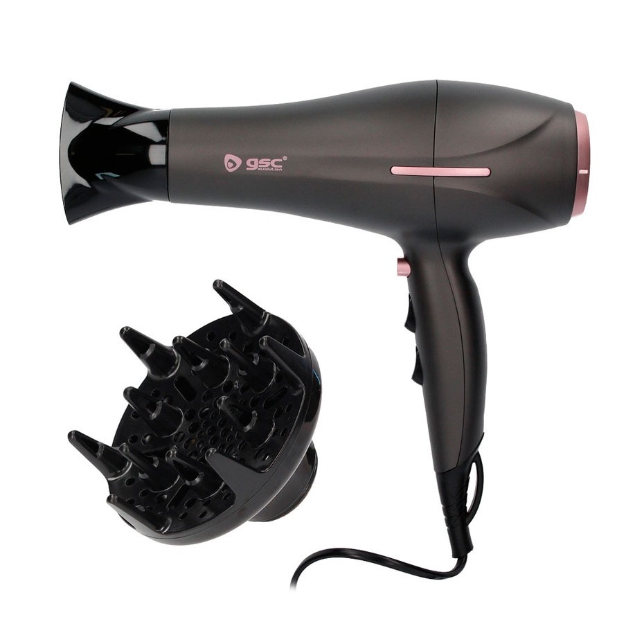 Secador tourmaline 2200W con concentrador de aire y difusor