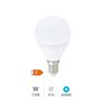Lámpara LED esférica 7,5W E14 6000K