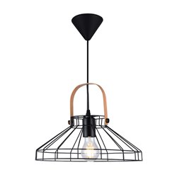 Lámpara colgante Serie Fundi E27 Ø340mm Negro