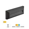 Aplique exterior rectangular LED 3W IP65 3CCT 3000K,4000K,6000K -- antracita