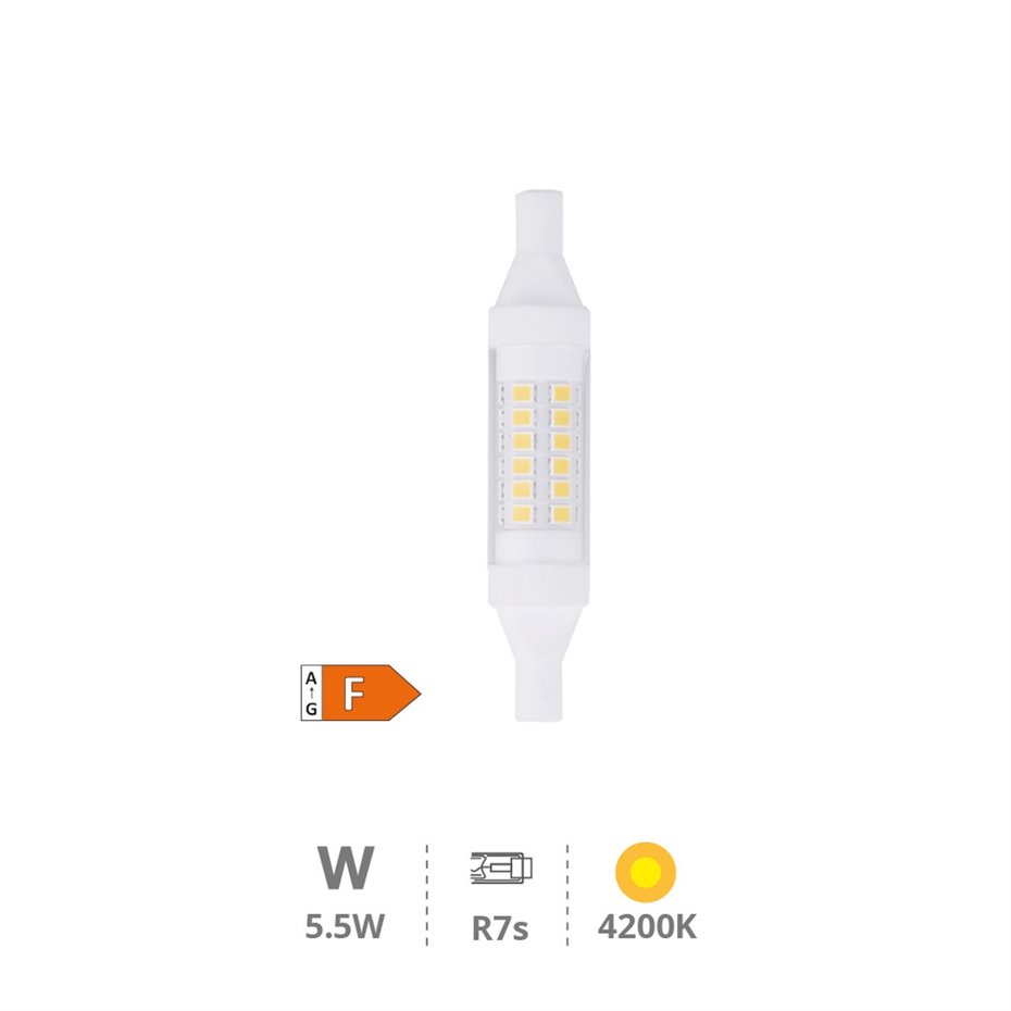 Lámpara lineal LED 78mm R7s 5,5W 4000K