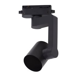 Luminaria GU10 carril monofásico Negro