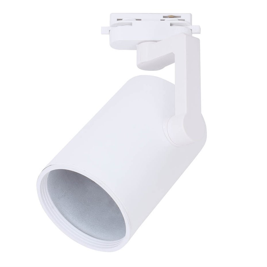 Luminaria E27 carril monofásico Blanco