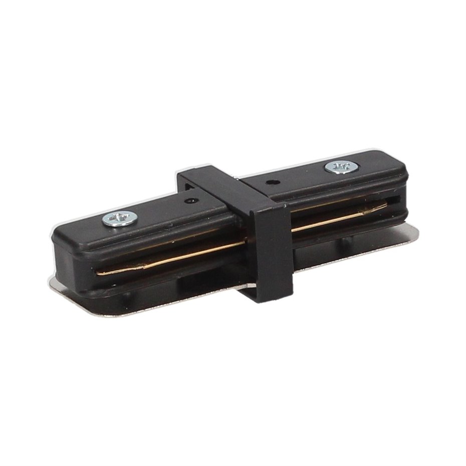 Conector recto monofasico negro