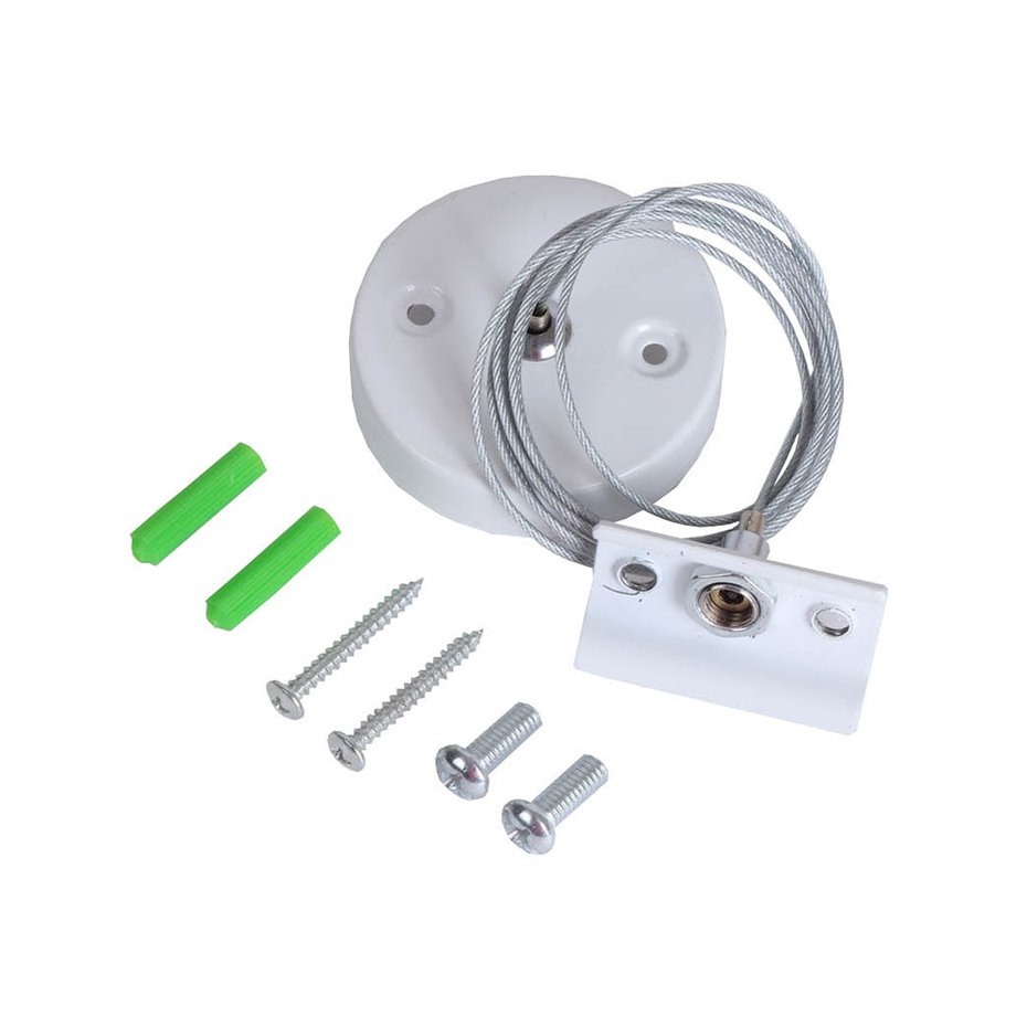 Kit suspensión carril monofásico Blanco
