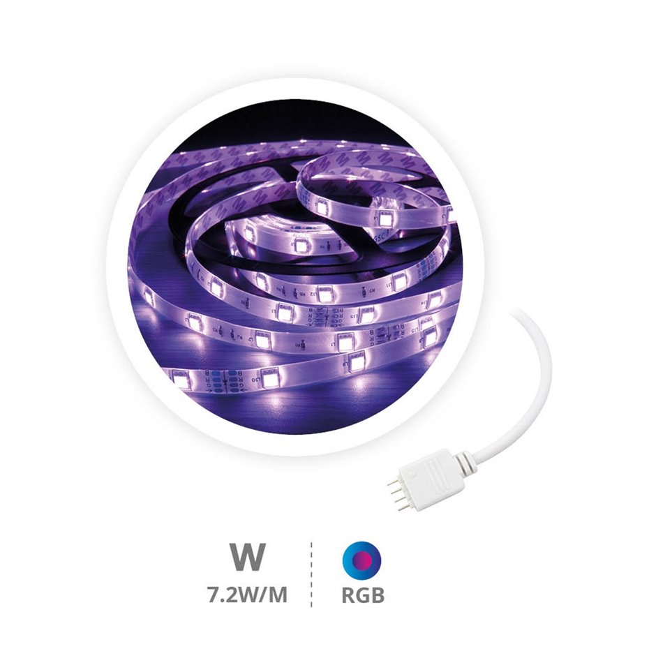 Rollo 5M TIRA LED (7,2W) RGB IP44 24V