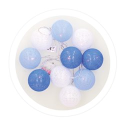 Bolas hilo azul, azul cielo y blanco 2700K 1,80M