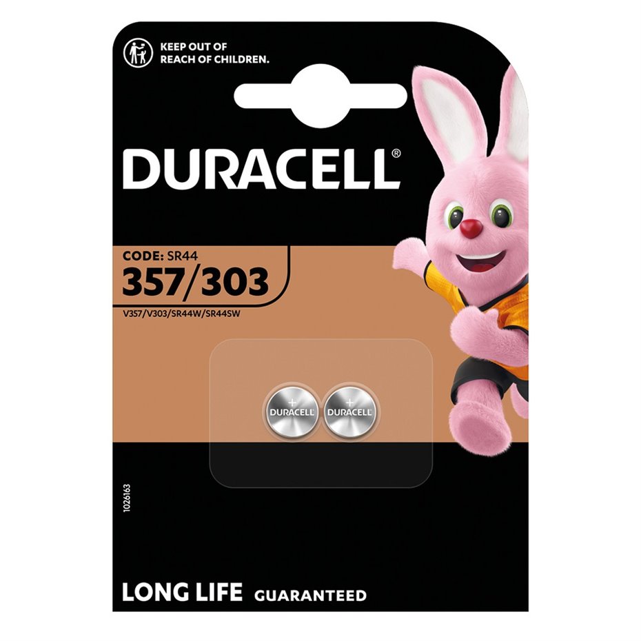 Pila reloj Duracell 303/357 (SR44) Blister 2