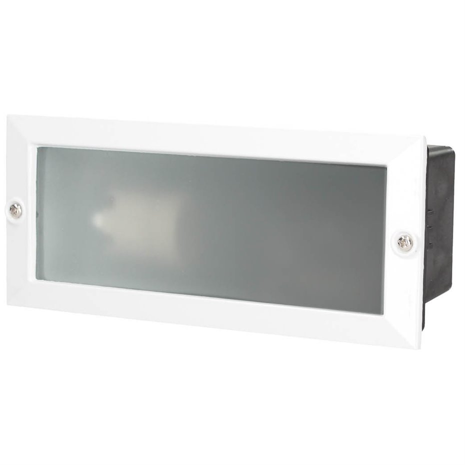 Apliq.rect.blanco.emp.pared E27 60W N-Caja emp.inc