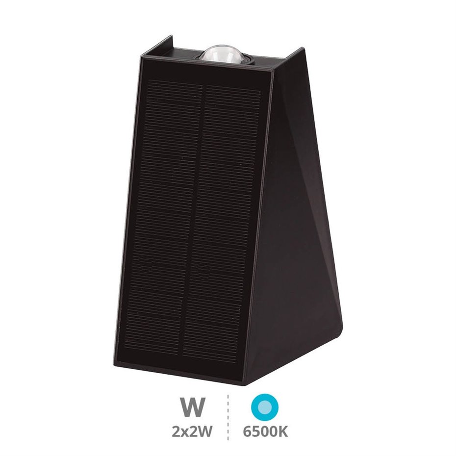 Aplique solar LED 2x2W 70Lm 4200k (copia)