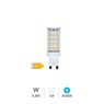 Lámpara LED SMD 4,8W G9 6000K