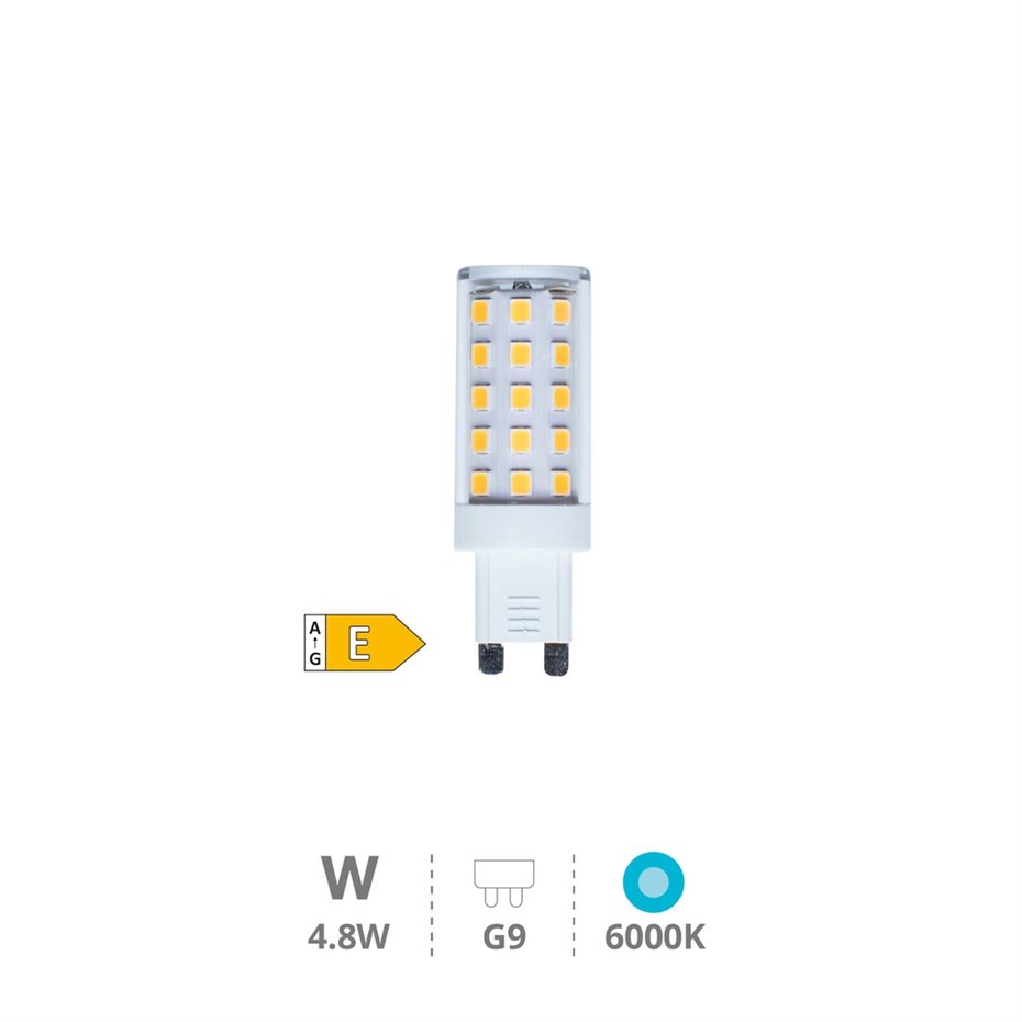 Lámpara LED SMD 4,8W G9 6000K