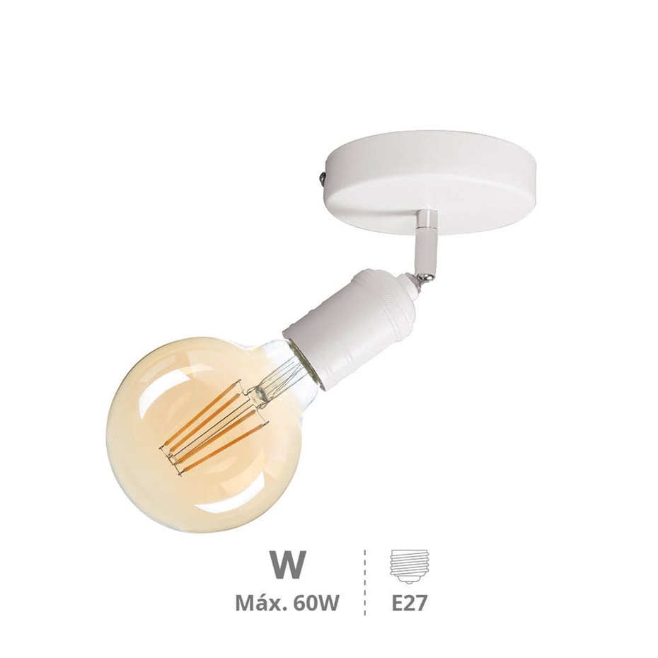 Foco de techo E27 Max.60W Blanco
