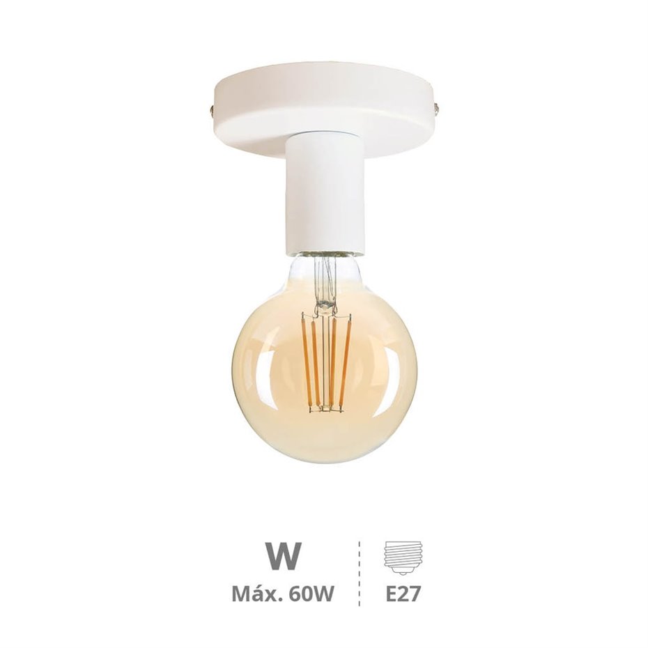 Foco de techo E27 Max.60W Negro